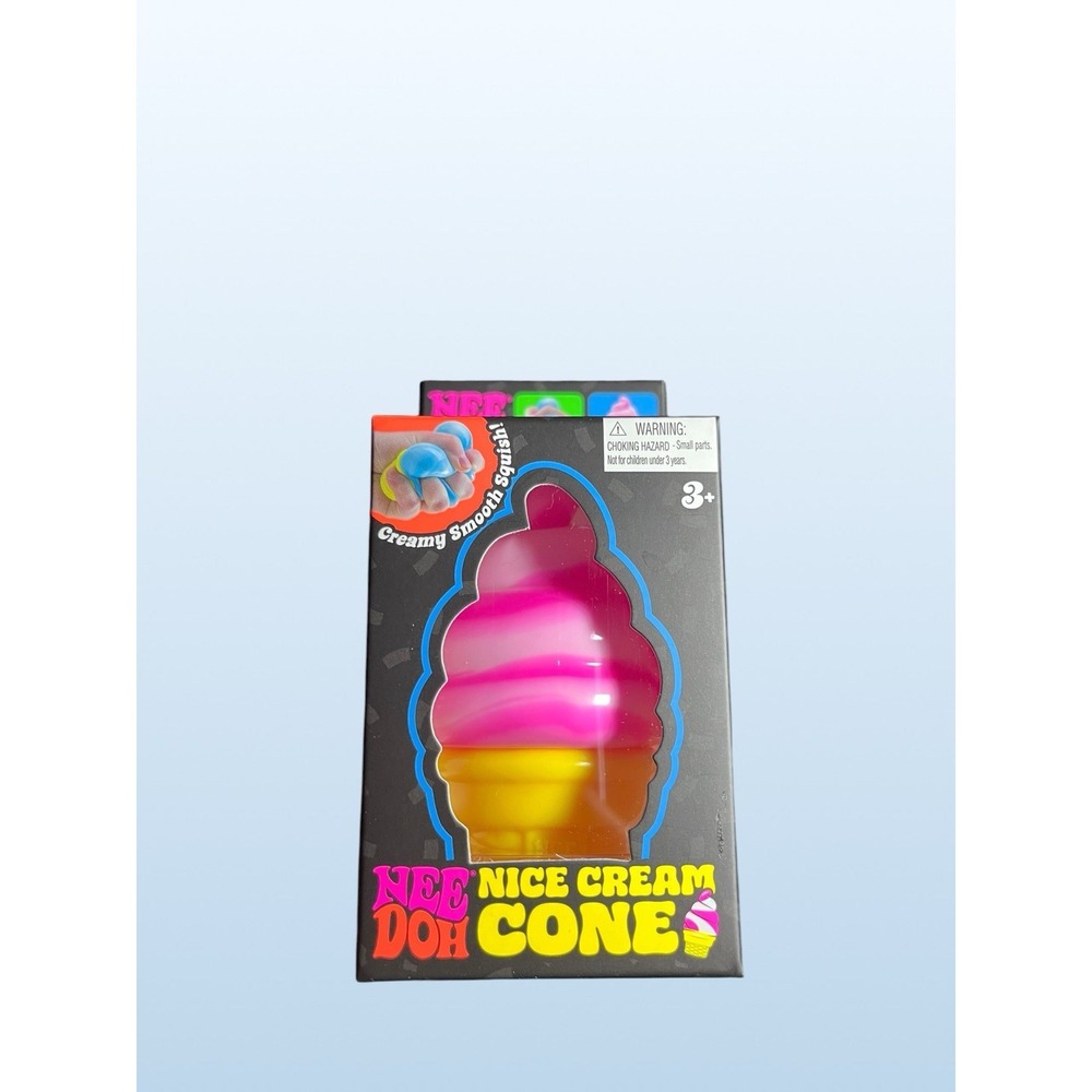 Nee Doh Nice Cream Cone Nee Doh Pink Fidget Toy Squishy Sensory Ice Cream NEW
